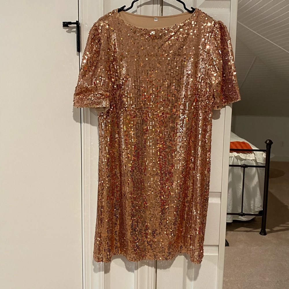 Sequin Gold Dress